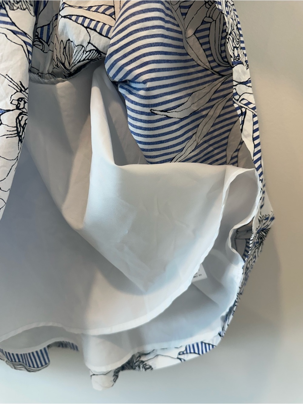 Pinch Riveria Blue White Ruffle Puff Sleeve Cotton Summer Mini Dress Size Small - Picture 11 of 16